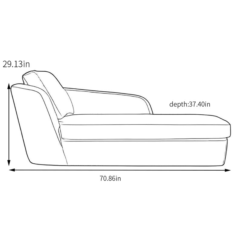 Chaise Longue Soft Fabric Durable