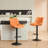 Latiera Swivel Adjustable Height Bar Stools Faux Leather Counter Stools with Footrest-98722007