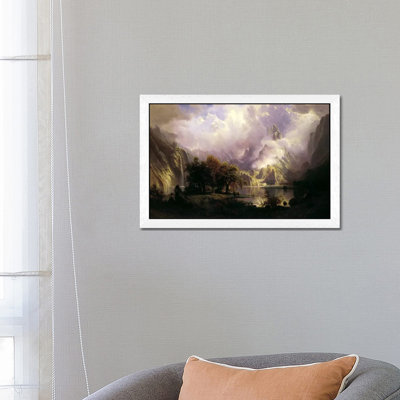 View Of Rocky Mountains by Albert Bierstadt - Painting on Canvas