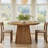 39" Solid Wood Round Pedestal Dining Table