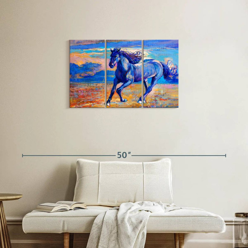 Blue Horse, 20" H x 33" W