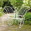 40 in. Yellow Metal Butterfly Garden Bench-24239682-18071565