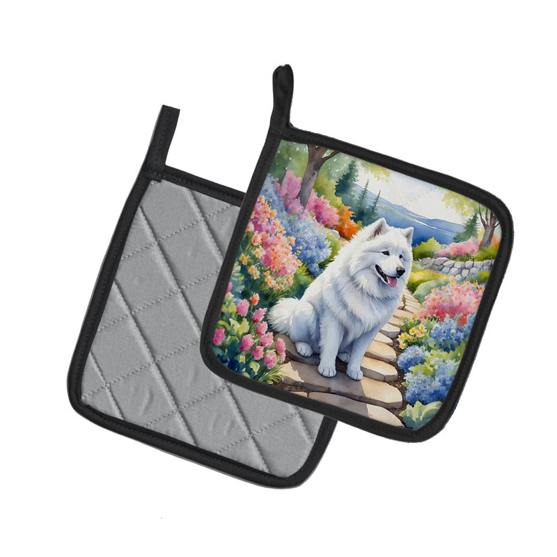 Caroline's Treasures Floral Polyester Potholder Set