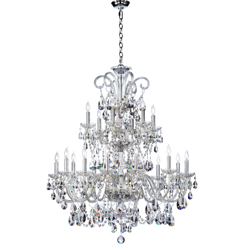 Lustree 18 lumières façon bougie/classique Haywood, Cristal impérial