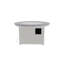 42" Round Rustic Polymer Fire Table with Propane Shelf-1100533896