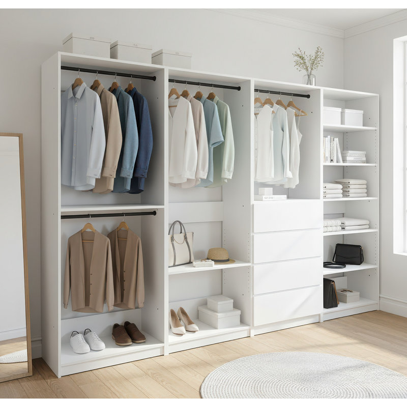 Système de garde-robe autoportant en bois