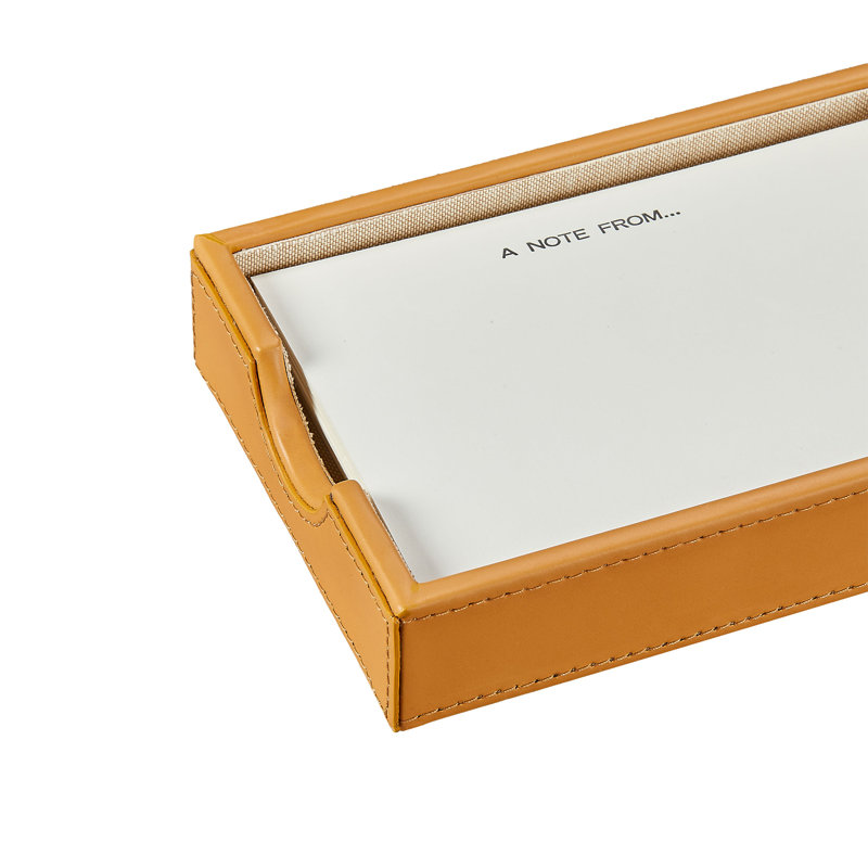 Leather Memo Tray, Tan