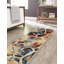 Tapis contemporain contemporain de couleur brique-510062648