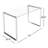 Orion Tempered Glass Stainless Steel Writing Desk-33064538