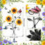 Décoration murale tournesol en métal avec papillon