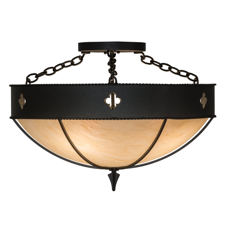 Sabrina Glass Semi Flush Mount