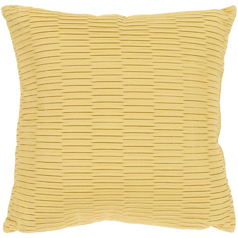 Coussin intérieur / extérieur Retha, H 20 po x l 20 po x P 4 po, Or
