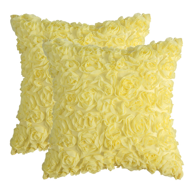 Microsuede Pillow Cover, 18" x 18", Yellow
