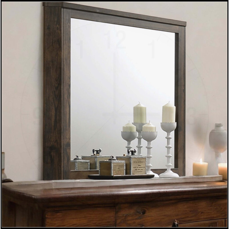 Elettra Rustic Walnut Finish Mirror