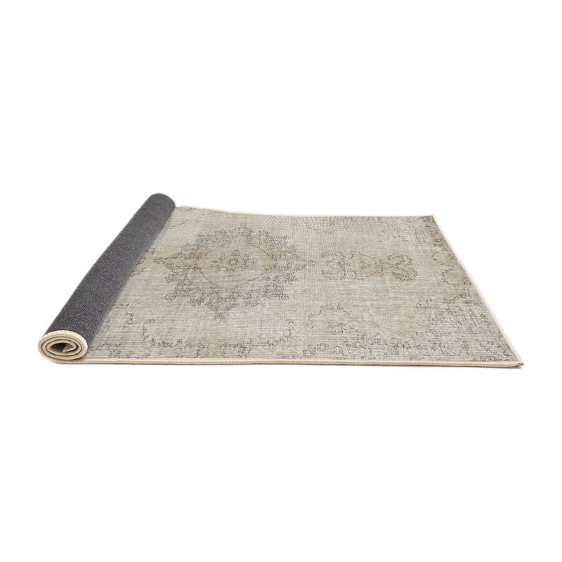 Tapis beige contemporain, Rond 6 pi x 6 pi