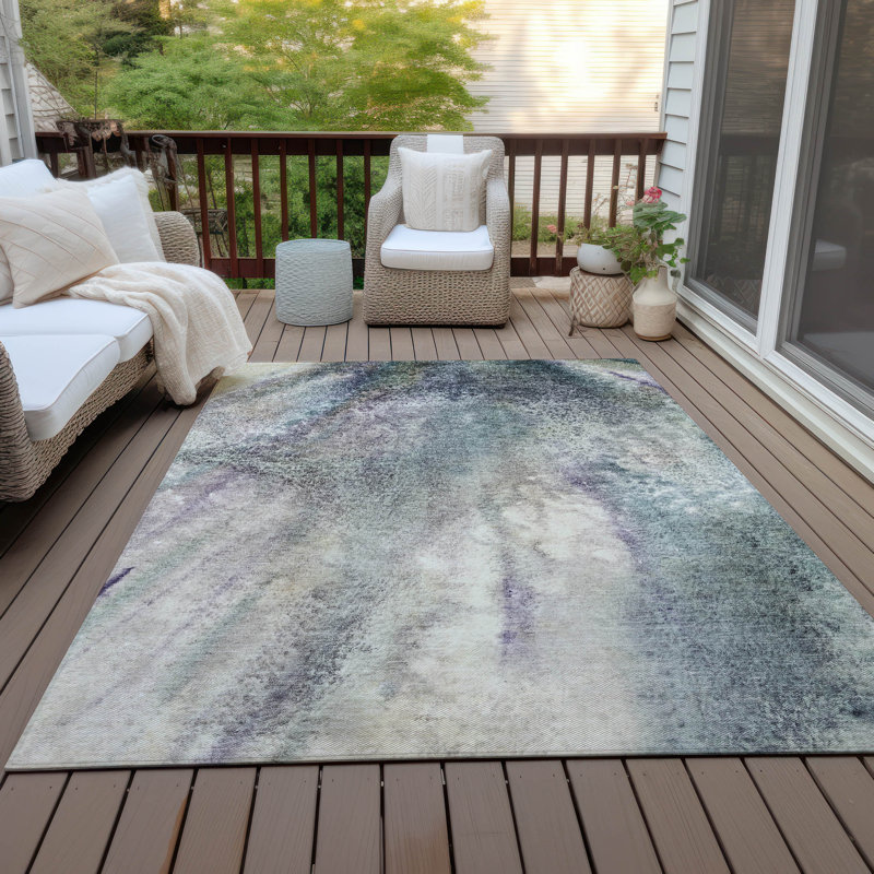 Tapis intérieur / extérieur Kyrie avec envers antidérapant, Rectangle 9 pi x 12 pi