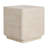 Outdoor Patio MGO Side Table With Beige Travertine Finish, Durable Lightweight Design For Indoor And Outdoor Use.