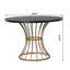 Table de salle à manger ronde pour comptoir en placage de chêne de 4 à 42 pouces avec base piédestal noire élégante, meuble de coin-repas compact