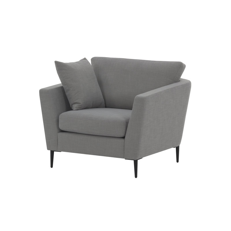 Rahul Velvet Armchair, Grey