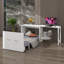 Lit simple escamotable mural avec bureau mobile, lit escamotable avec coussin escamotable