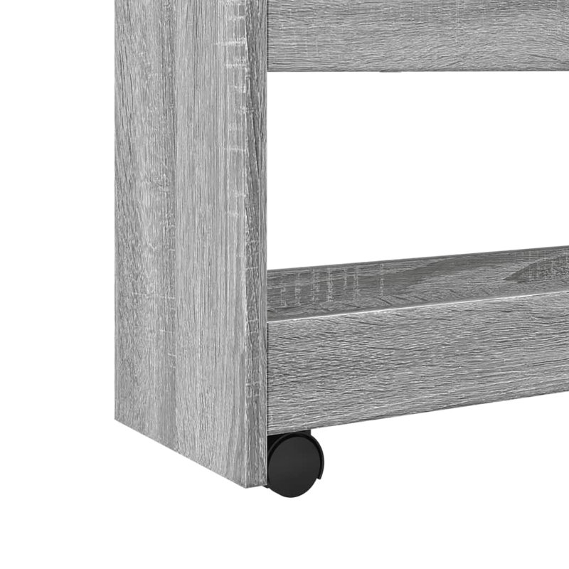 Wood Bar Cart, Grey Sonoma