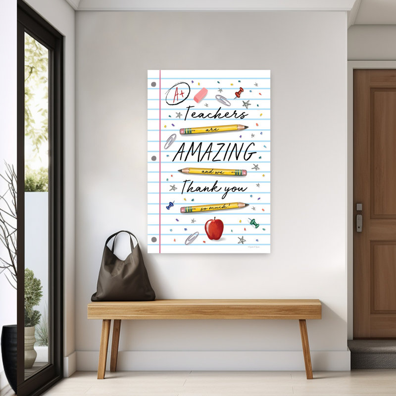 Teachers Are Amazing Abstract Contemporary Landscape Art, H 60 po x l 40 po