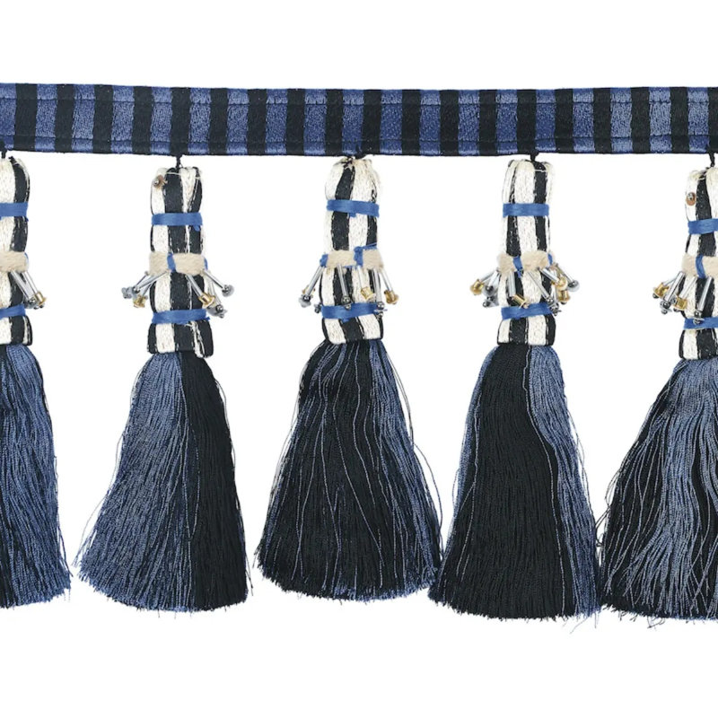 Antony Tassel Trim, Blue / Black