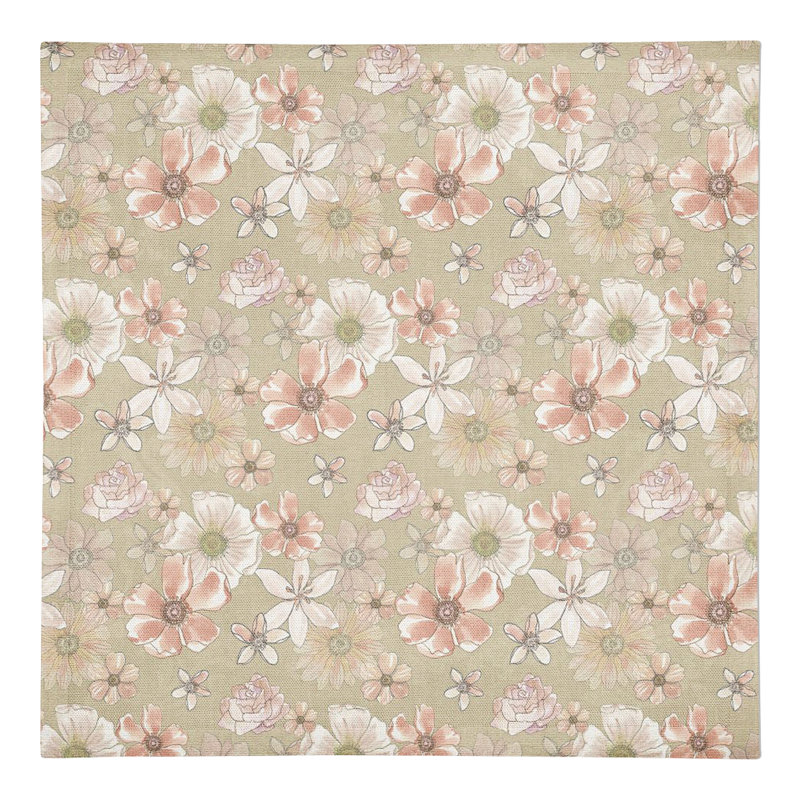 Serviette rectangulaire en coton, Brun clair
