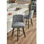 Tabouret de comptoir pivotant de 26 po avec pieds en bois-434926028-434926029-454454094