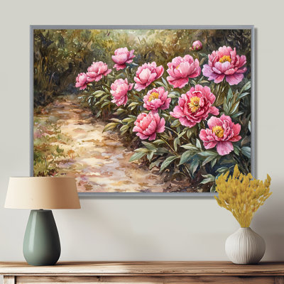 Pivoines le long du chemin de terre IV - Art mural pivoines