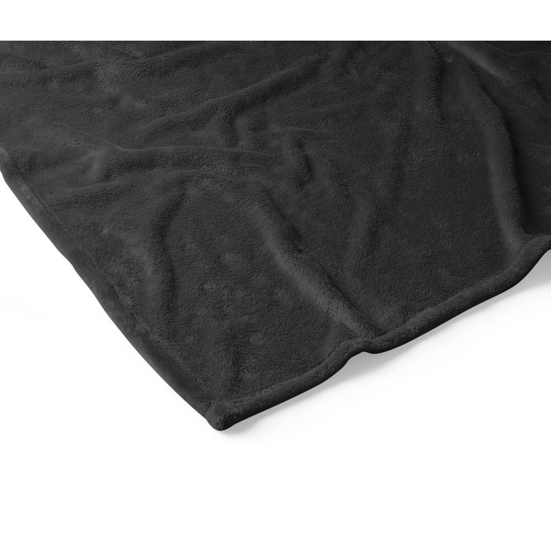 Jeté en velours Merry Surf Holiday, Gris anthracite, L 80 po x l 60 po