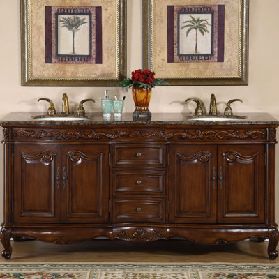 Keifer 72.25'' Double Bathroom Vanity with Top