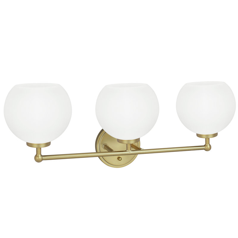 Éclairage pour salle de bain 3 lumières or