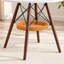 Table de salle à manger ronde moderne en bois massif de 80 cm (31,5 po), couleur noyer, avec rangement-1822678994