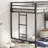 Metal Twin Loft Bunk Bed With Shelf - Space Saving For Bedroom Construction, Safe All ' Frame Shelf, Noise, , Safe, Easy Assembly