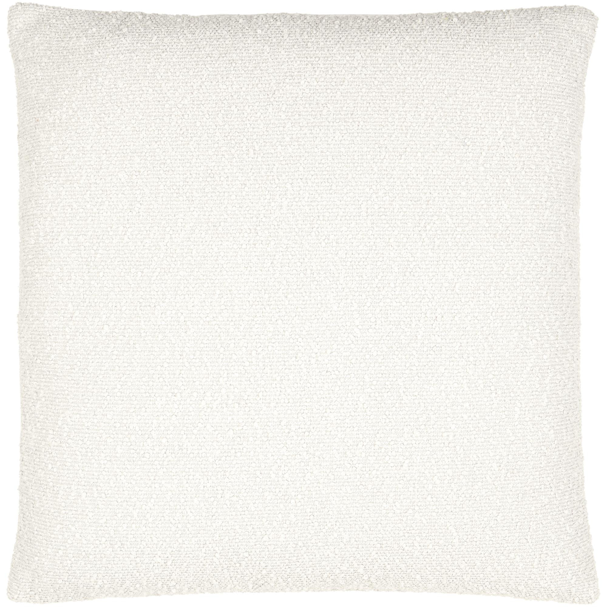Amalfi Boucle Throw Pillow, Light White, 20" x 20", Polyester/Polyfill
