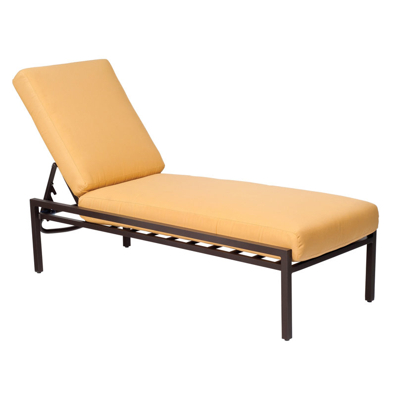 Chaise longue réglable, Blanc mat, Toile mouchetée