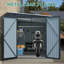 8 po x 6 pi en acier galvanisé Lean - To Shed, portes doubles sécurisées, panneau de PC et peu encombrant, pour les petits jardins, la remise extérieure, la tondeuse à gazon avec remise de 44 pieds carrés verrouillable, planche, robuste, pelouse