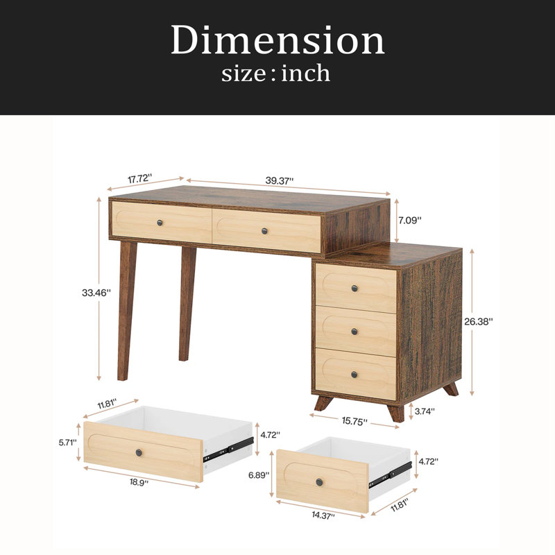 Writing Table With Drawers,Computer Desk,Computer Desk