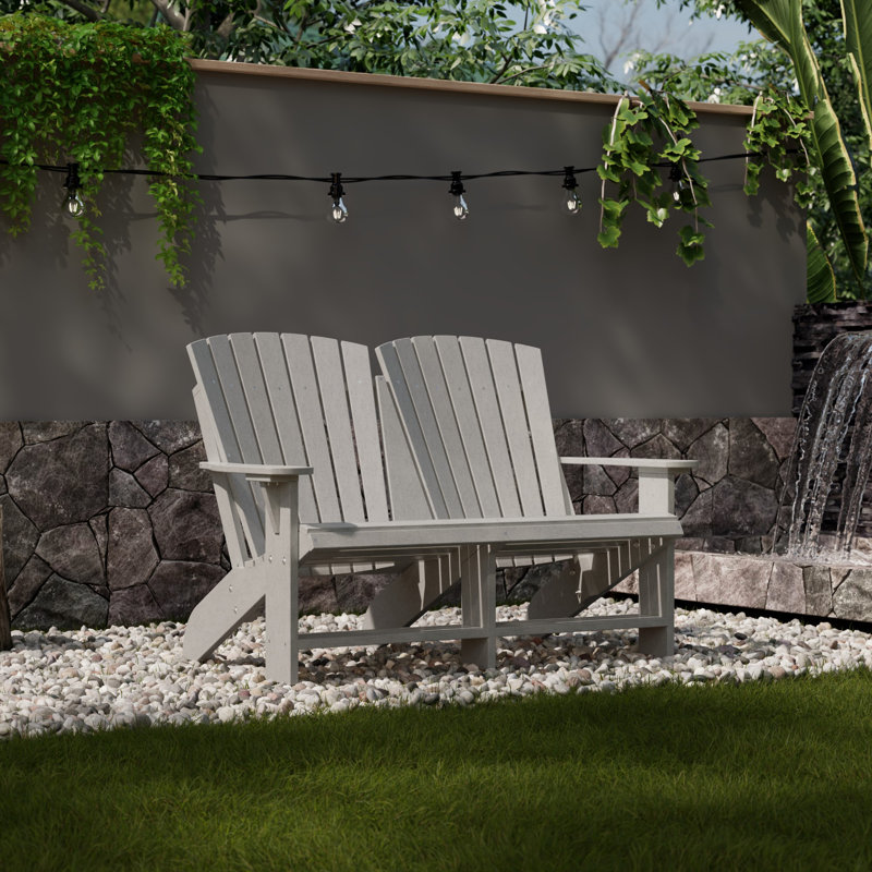 Heritage Double Adirondack Chair, Light Gray