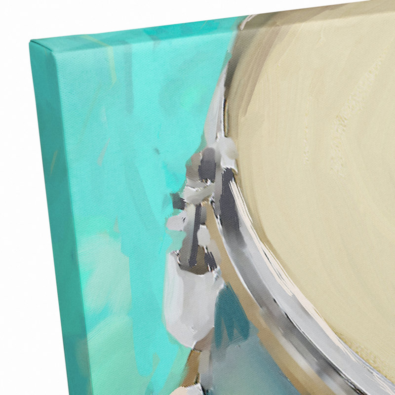 Art sur toile tendue, bleu sarcelle, H 20 po x l 30 po x P 1,25 po