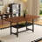 Walnut Textured MDF Dining Table With Storage Platform, 71 X 35.4 Inch | Gift Idea-748197950