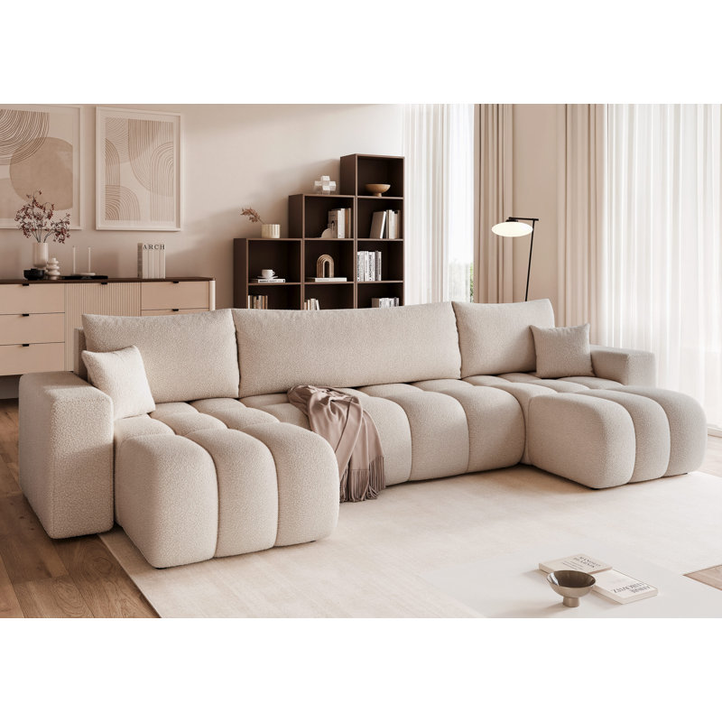 5 Seater Sofa Bed, Beige