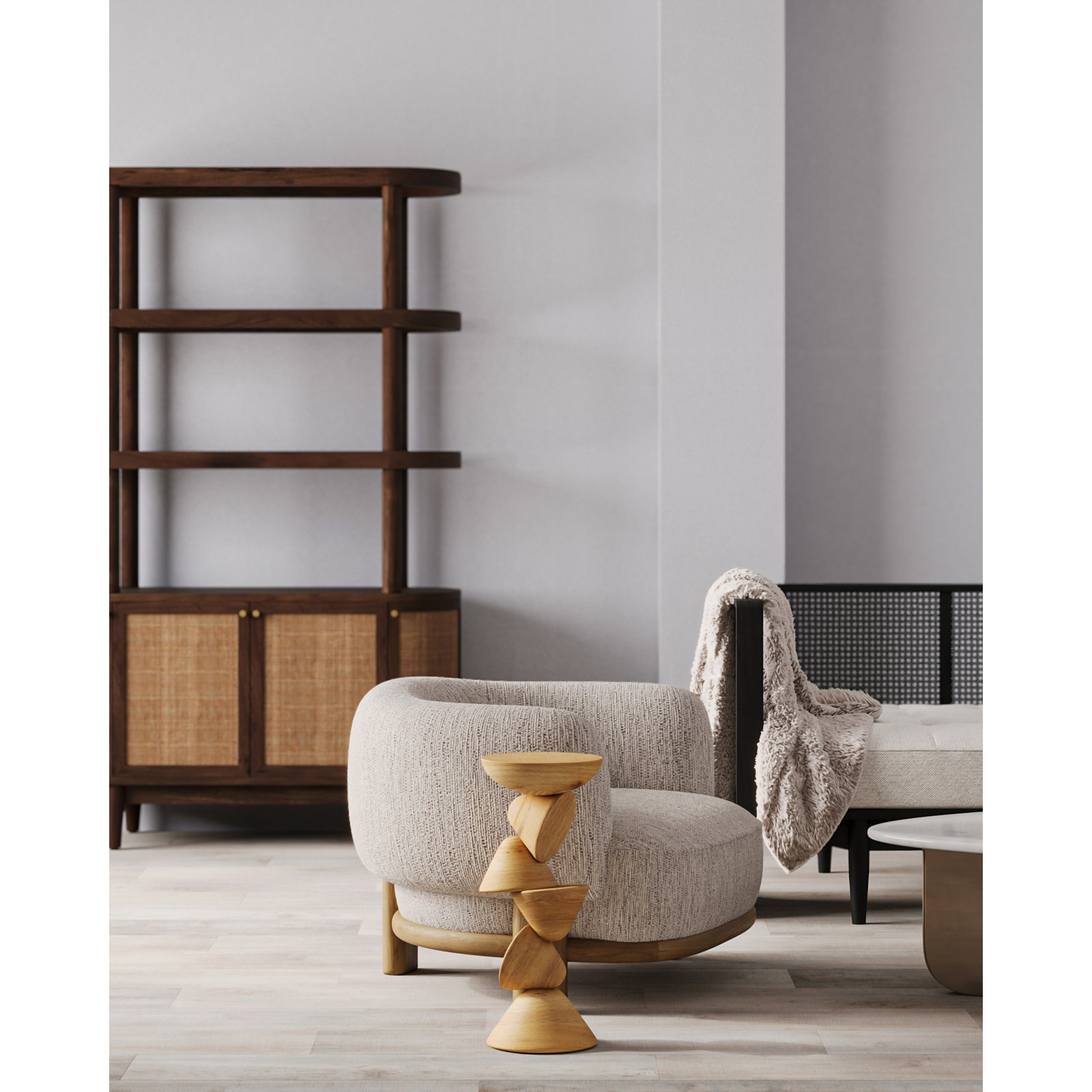 Driscoll 9" Oak End Table