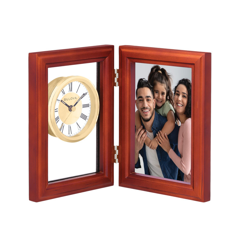 5645637D935040D5A28756CDF4F021F0 Horloge cadre photo Alex en bois et verre