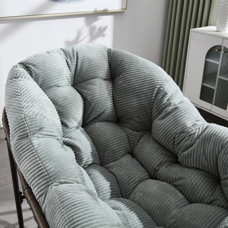 Olive Outdoor Rattan Rocking Chair with Cushions