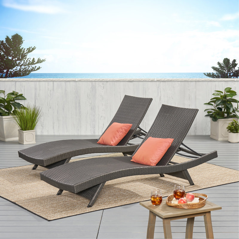 Chaise longue en osier Salem