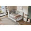 Lit de jour simple en bois avec tablettes de rangement, USB et lit gigogne-1934224863