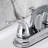 Kingston Brass Yosemite Two-Handle 3-Hole Deck Mount 4" Centerset Bathroom Faucet with Plastic Pop-Up-13612059