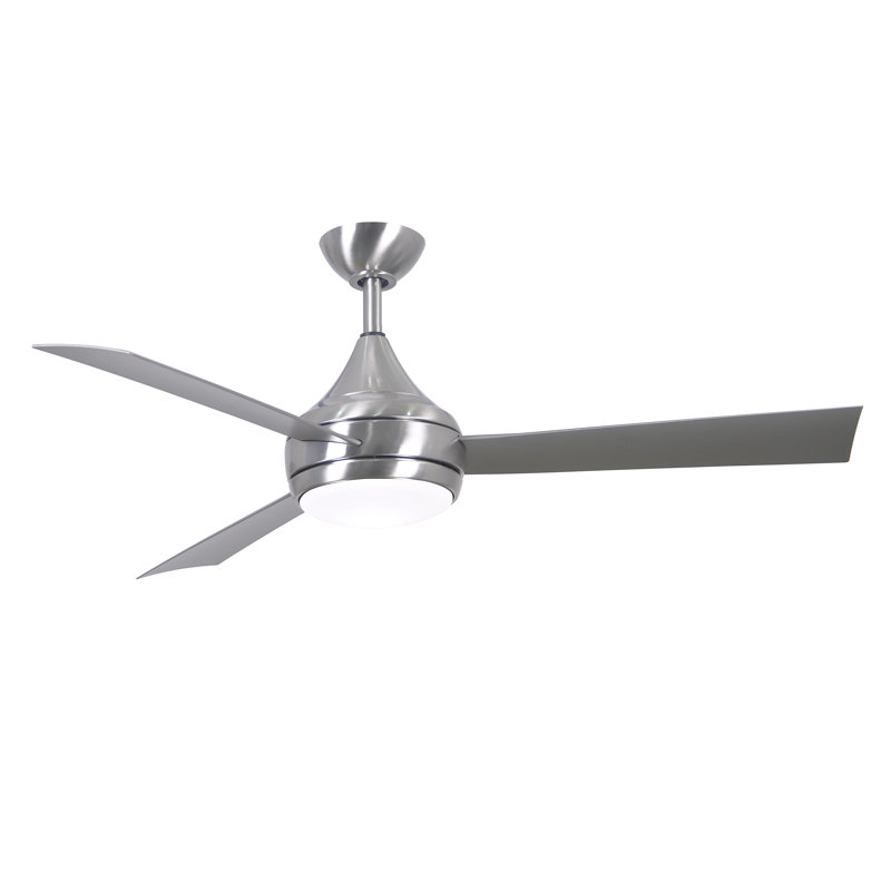 Donaire 52'' Ceiling Fan with LED Lights, Brushed Stainless, Stainless